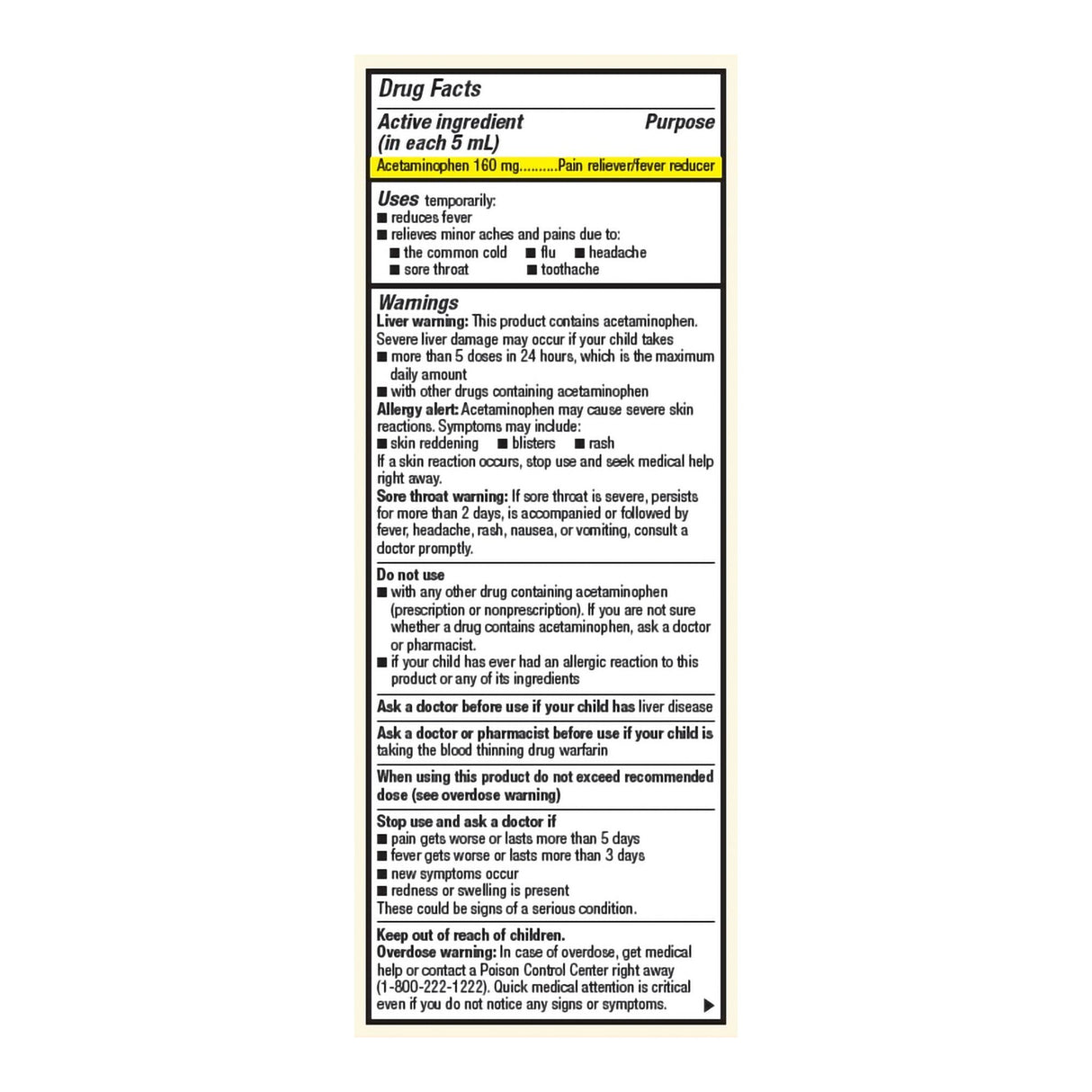 Children's Pain Relief Foster & Thrive™ 160 mg / 5 mL Strength Acetaminophen Oral Suspension 4 oz. - BeHope