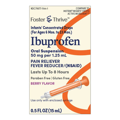 Infants' Pain Relief Foster & Thrive™ Ibuprofen Oral Suspension for Fever - BeHope