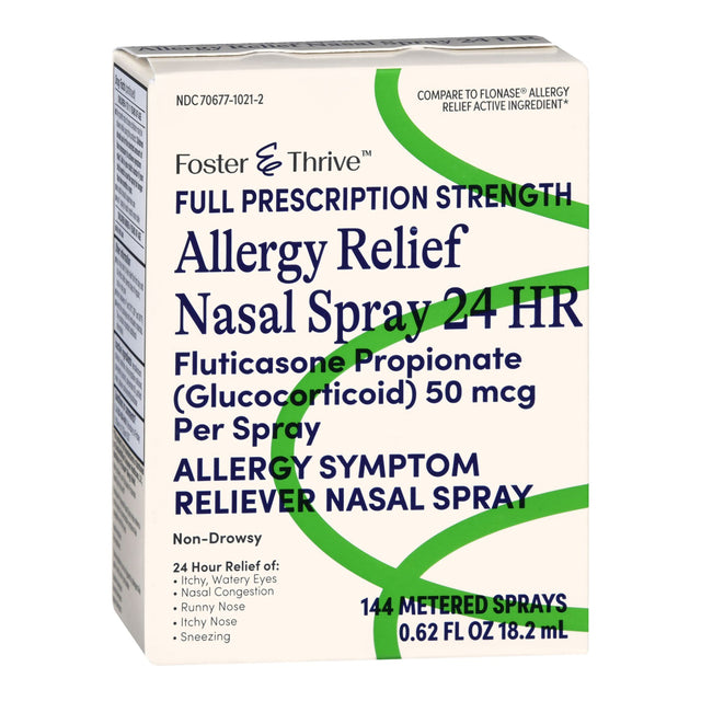 Allergy Relief Nasal Spray Foster & Thrive™ 24-Hour Fluticasone Propionate - BeHope