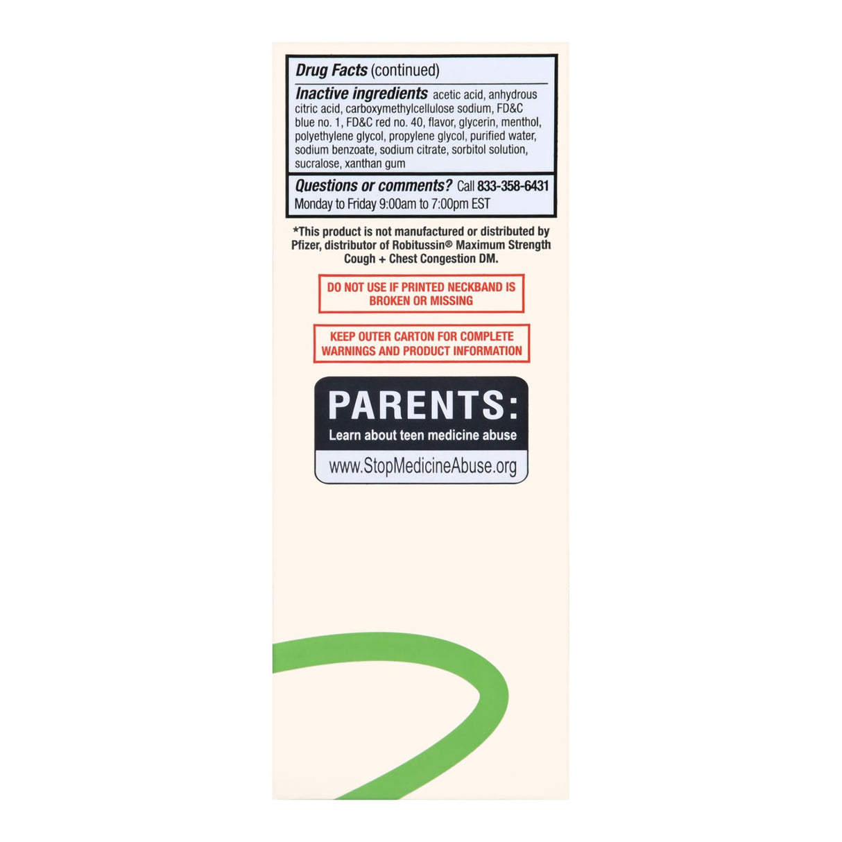 Cold and Cough Relief Foster & Thrive™ 20 mg; 400 mg / 20 mL Strength Liquid 4 oz. - BeHope