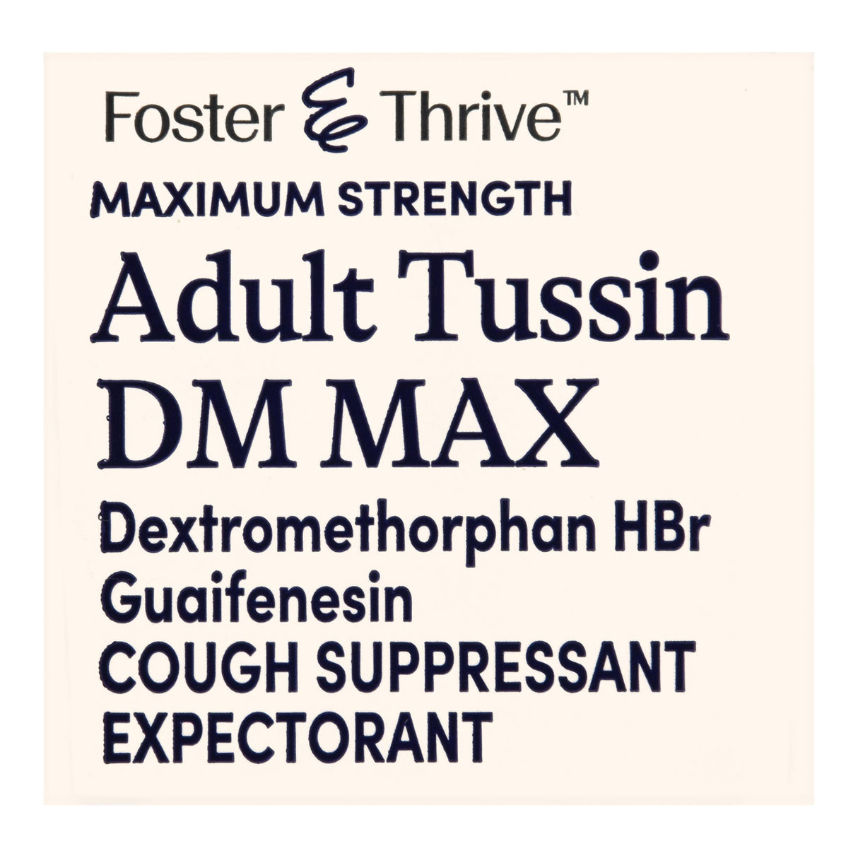Cold and Cough Relief Foster & Thrive™ 20 mg; 400 mg / 20 mL Strength Liquid 4 oz. - BeHope