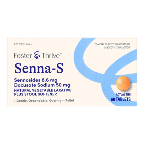 Stool Softener Foster & Thrive™ Senna-S Laxative Tablets - BeHope