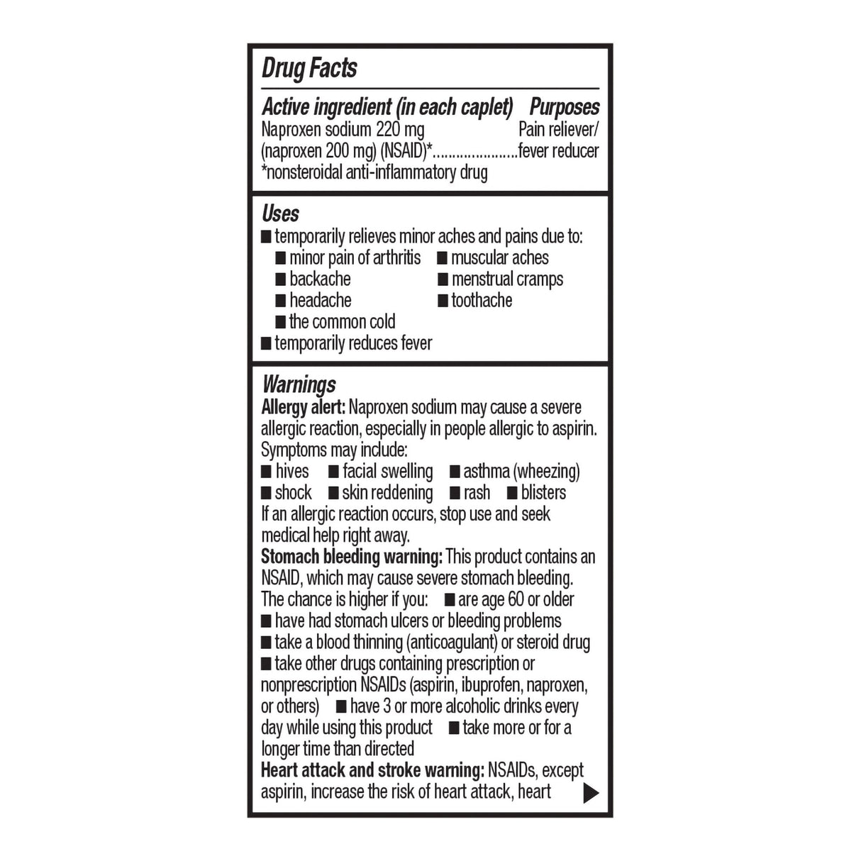 Pain Relief Foster & Thrive™ 220 mg Strength Naproxen Sodium Tablet 50 per Bottle - BeHope