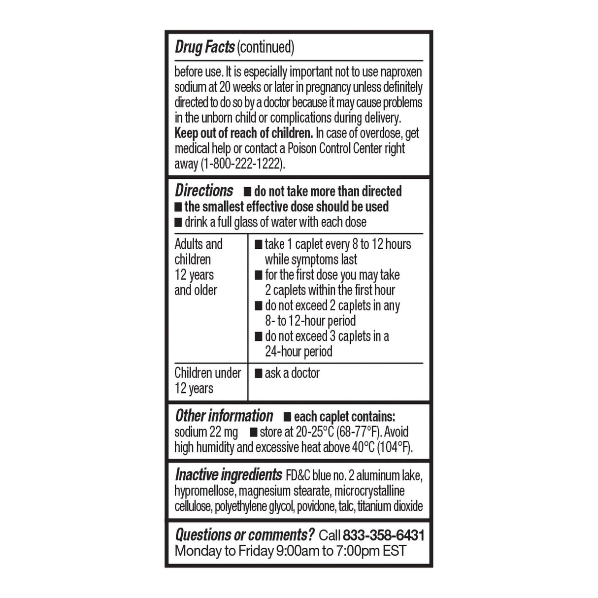 Pain Relief Foster & Thrive™ 220 mg Strength Naproxen Sodium Tablet 50 per Bottle - BeHope