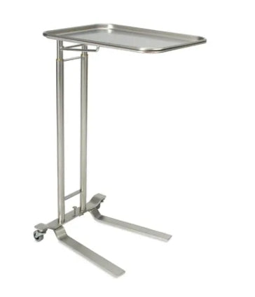 Mayo Instrument Stand Marketlab Foot Operated Double Post U-Shaped Base Medium Tray - BeHope