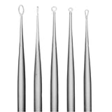 Ear Curette Pack ClearLook® Round Handle 2 to 4 mm Tip Sizes Assortment of 5 Tips - BeHope