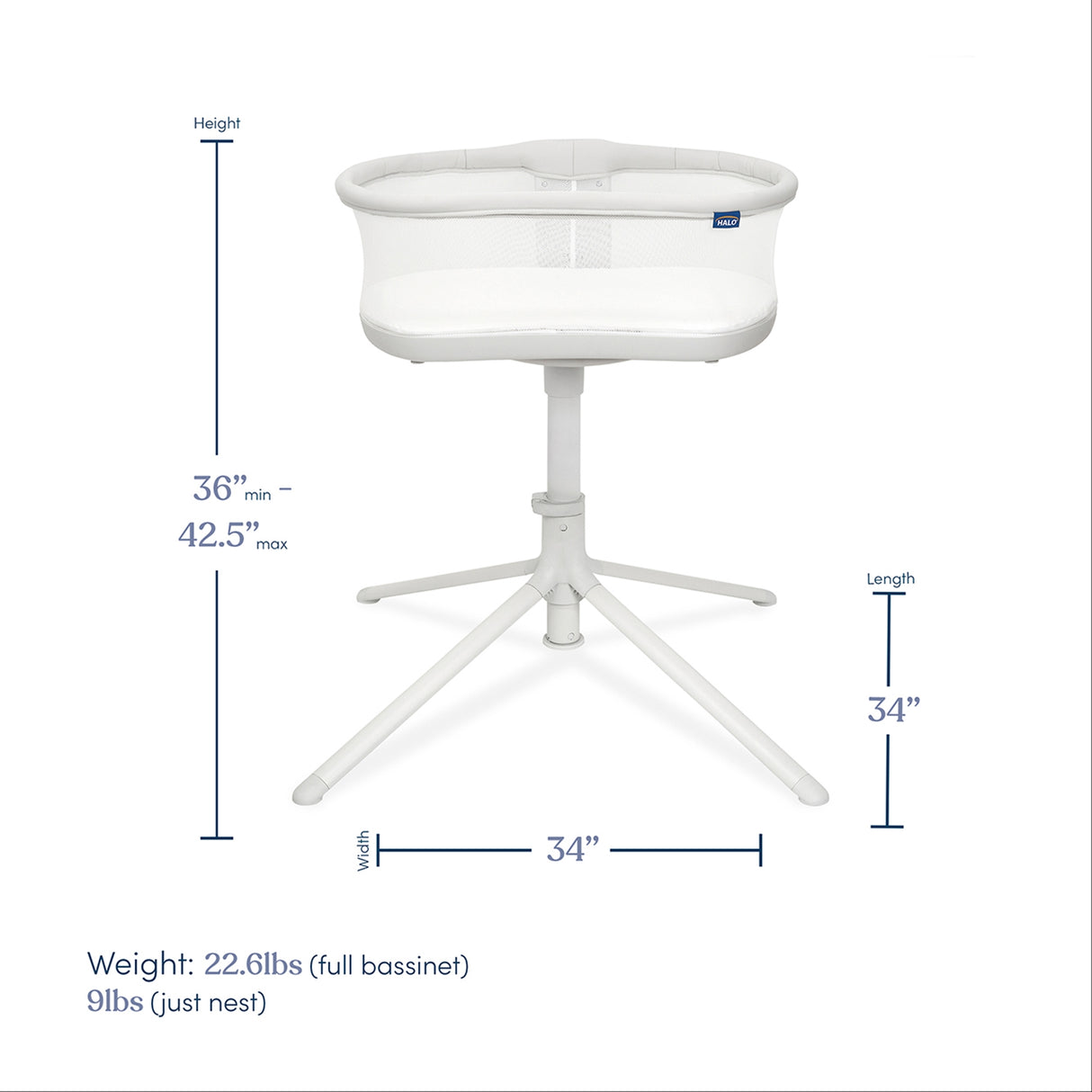 Bassinet BassiNest® Swivel Sleeper 3.0 - BeHope