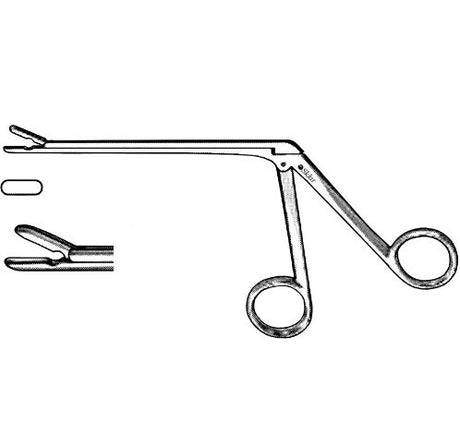 Nasal Forceps Sklar® Takahashi 7-1/2 Inch Length OR / Surgical Grade German Stainless Steel NonSterile NonLocking Finger Ring Handle Straight 3 X 10 mm Oval Bite - BeHope