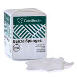 Gauze Sponge CareStock™ 4 X 4 Inch 8-Ply NonSterile 200 per Pack - BeHope