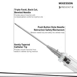 Mckesson Peripheral IV Catheter Push Button Safety Flashback Chamber - BeHope