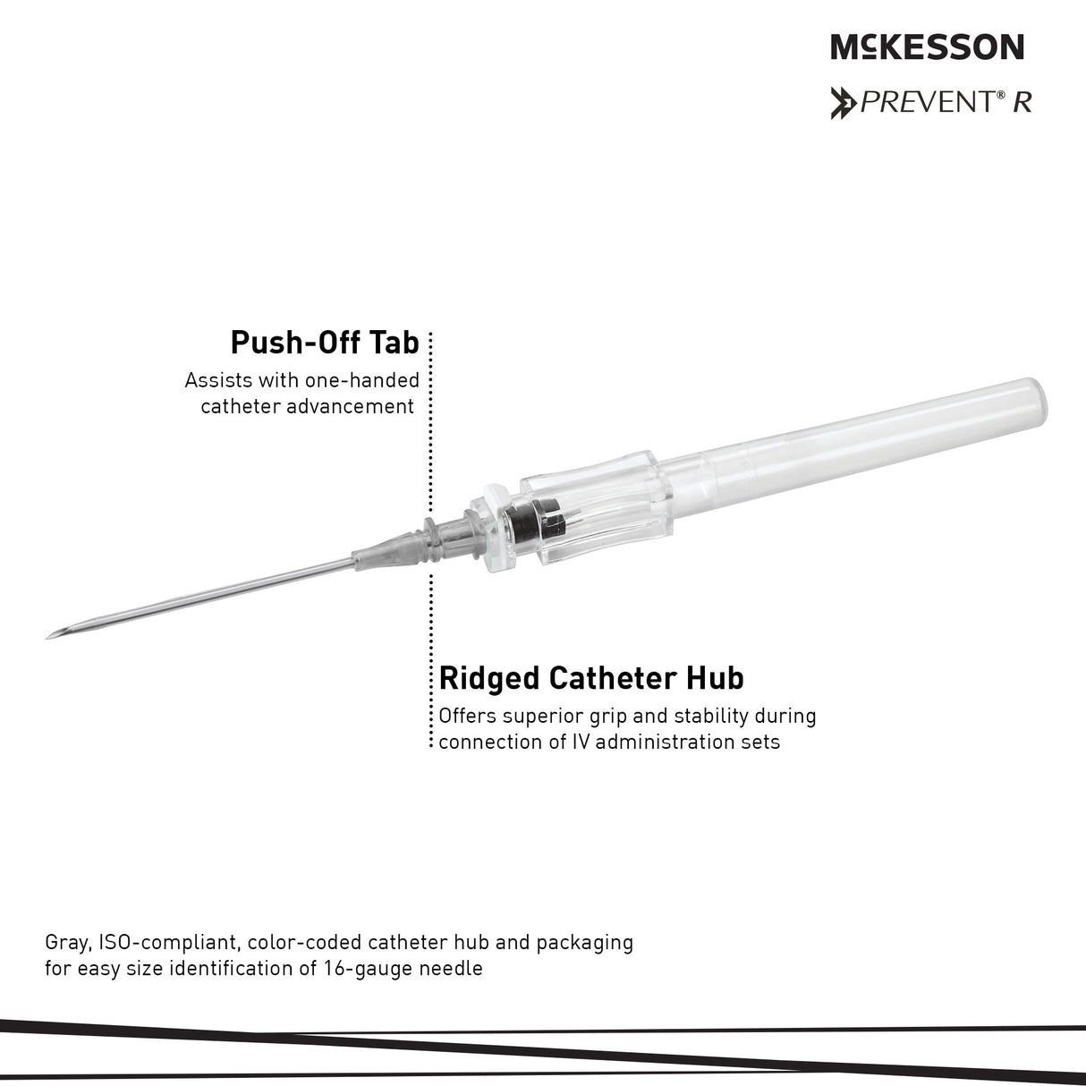 Mckesson Peripheral IV Catheter Push Button Safety Flashback Chamber - BeHope