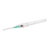 Peripheral IV Catheter McKesson 18 Gauge 1.16 Inch Polyurethane Straight Hub Non Blood Control Push Button Safety - BeHope