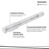 Peripheral IV Catheter McKesson 18 Gauge 1.16 Inch Polyurethane Straight Hub Non Blood Control Push Button Safety - BeHope