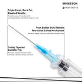 Peripheral Iv Catheter Mckesson Polyurethane Push Button Safety - BeHope