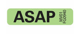 Pre-Printed Label MedVision® Auxiliary Label Fluorescent Green Paper ASAP Black Alert Label 5/16 X 1-1/4 Inch - BeHope