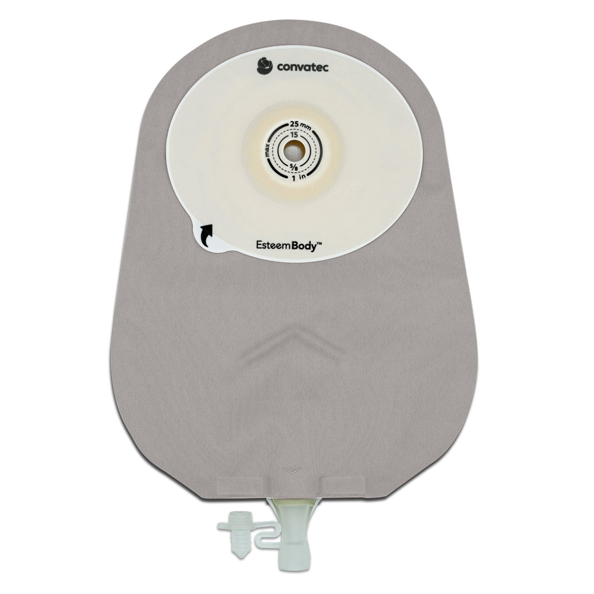 Urostomy Pouch Esteem Body™ One-Piece System 10 Inch Length Deep Convex, Trim To Fit 10 to 35 mm Stoma - BeHope