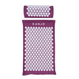 Kanjo Acupressure Mat Set Amethyst Cotton Linen Blend / Plastic Mat: 17 X 28 Inch / Pillow: 6 X 14 Inch - BeHope