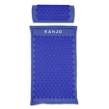 Kanjo Acupressure Mat Set Periwinkle Cotton Linen Blend / Foam / Plastic Mat: 17 X 28 Inch / Pillow: 6 X 14 Inch - BeHope