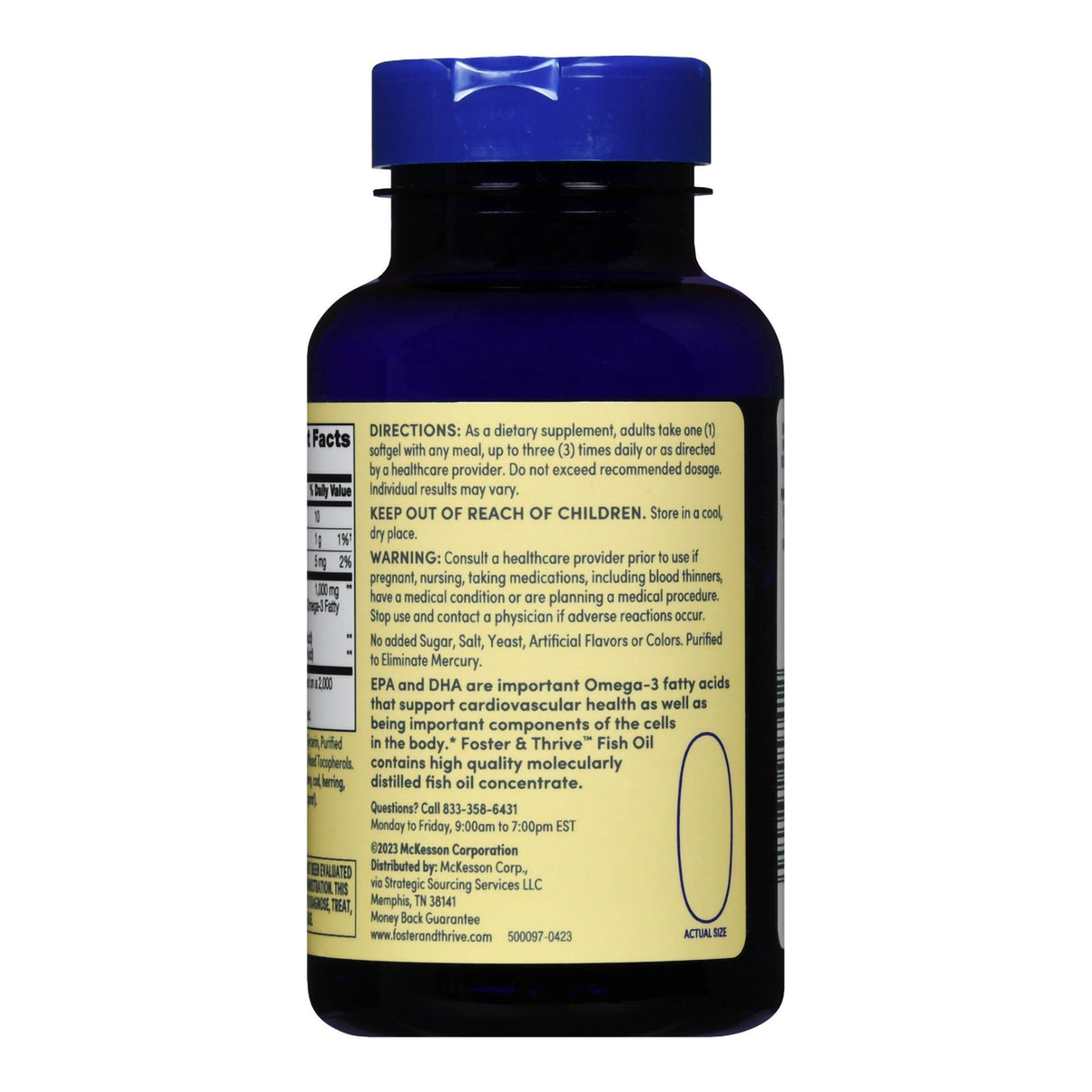 Omega 3 Supplement Foster & Thrive™ Enteric Coated Fish Oil Softgels - BeHope