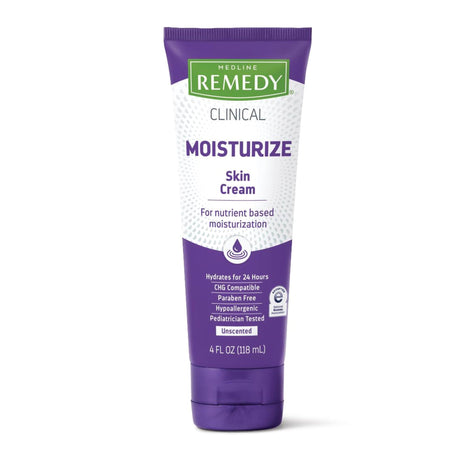 Hand and Body Moisturizer Medline Remedy® Clinical Moisturize 4 oz. Tube Unscented Cream CHG Compatible - BeHope