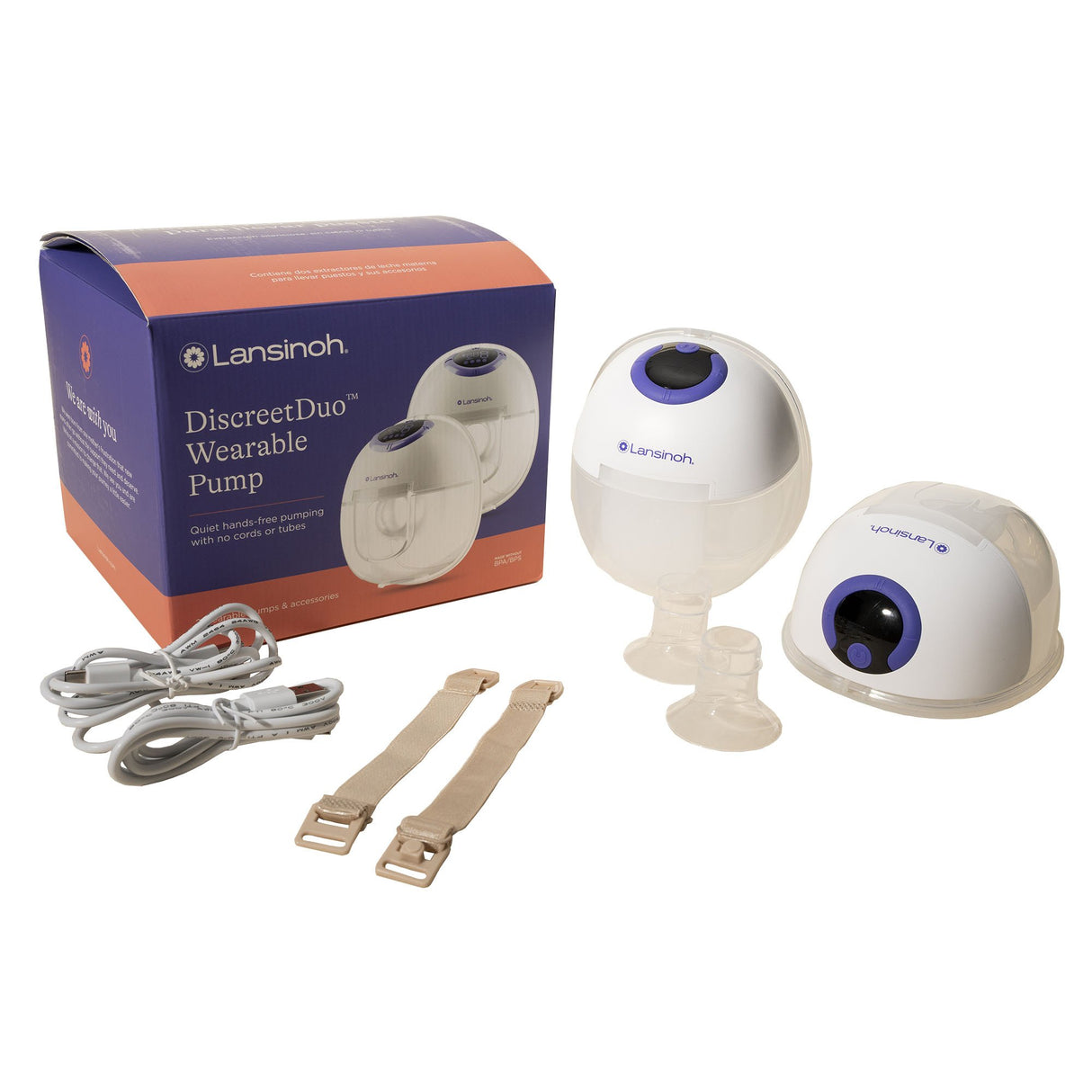 Hands Free Double Electric Breast Pump Lansinoh® DiscreetDuo™ - BeHope