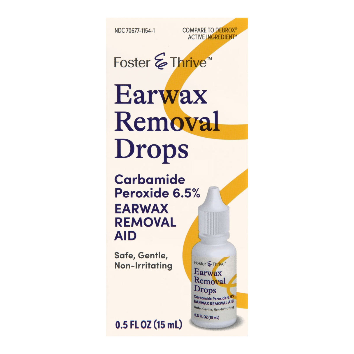 Ear Wax Remover Foster & Thrive™ 0.5 oz. Otic Drops 6.5% Strength Carbamide Peroxide - BeHope