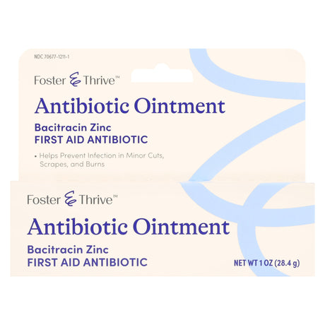 First Aid Antibiotic Bacitracin Foster & Thrive™ Ointment 1 oz. Tube - BeHope