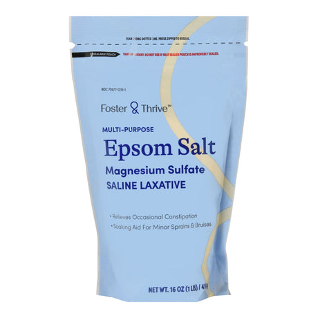 Epsom Salt Magnesium Sulfate USP Foster & Thrive™ Granules 1 lbs. Pouch - BeHope