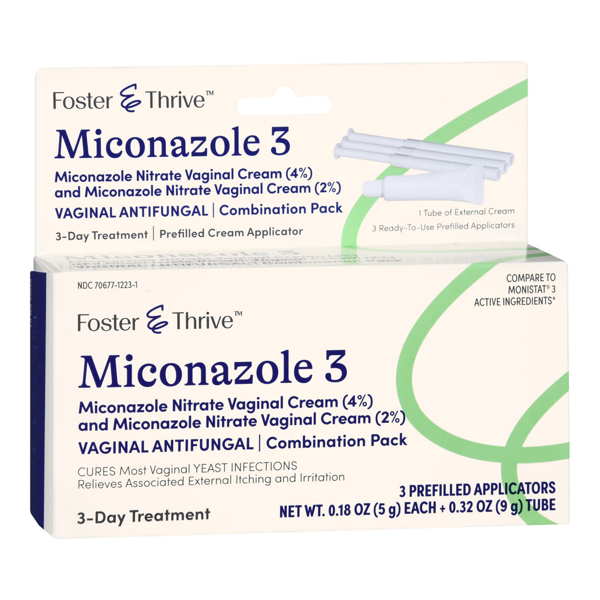 Vaginal Antifungal Kit Foster & Thrive™ 2% Strength / 200 mg Cream / Suppository - BeHope