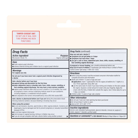 Vaginal Antifungal Foster & Thrive™ 2% Strength / 100 mg Cream 1.59 oz. Tube - BeHope