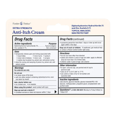 Extra Strength Anti-Itch Cream Foster & Thrive™ for Pain Relief - BeHope
