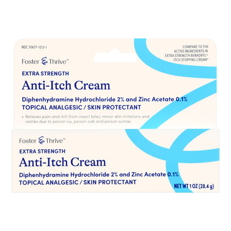 Extra Strength Anti-Itch Cream Foster & Thrive™ for Pain Relief - BeHope