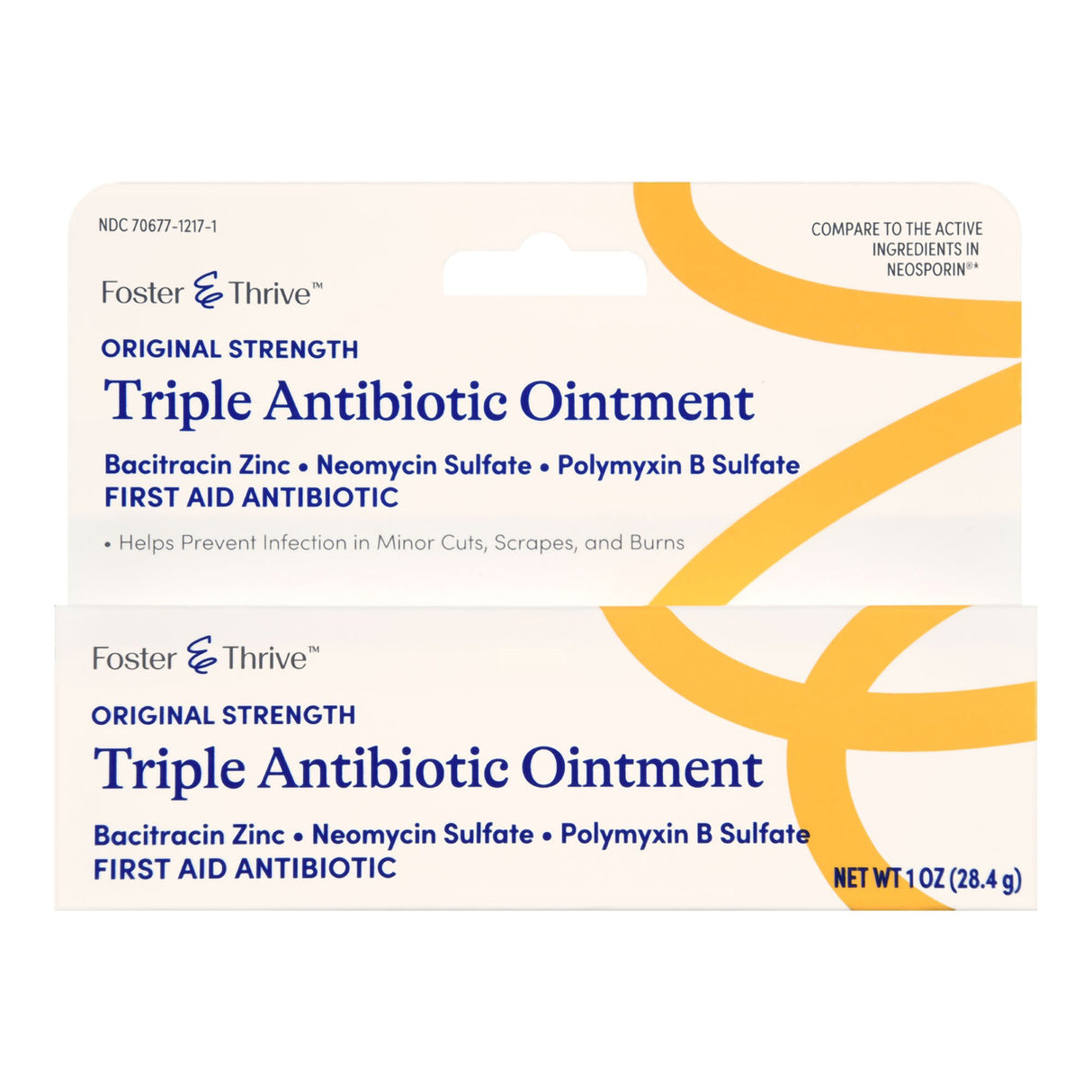 First Aid Antibiotic Bacitracin / Neomycin / Polymyxin B Foster & Thrive™ Ointment 1 oz. Tube - BeHope
