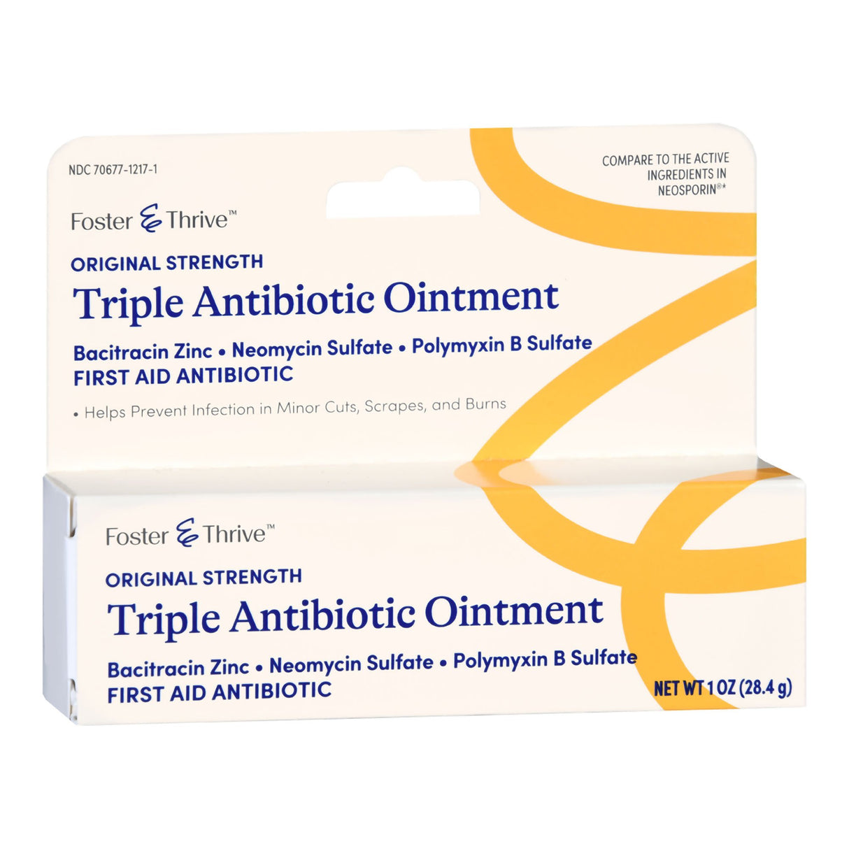 First Aid Antibiotic Bacitracin / Neomycin / Polymyxin B Foster & Thrive™ Ointment 1 oz. Tube - BeHope