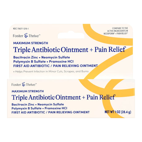 First Aid Antibiotic with Pain Relief Bacitracin / Neomycin / Polymyxin B / Pramoxine HCl Foster & Thrive™ Ointment 1 oz. Tube - BeHope