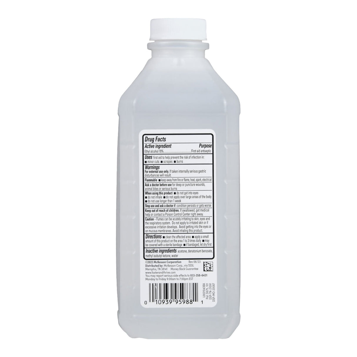 Antiseptic Ethyl Alcohol Foster & Thrive™ Topical Liquid 16 oz. Bottle - BeHope
