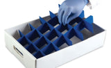 Specimen Storage Tray Droplet™ 3-1/2 X 10-1/5 X 16 Inch White Corrugated Polypropylene 24 Specimen Container Capacity - BeHope