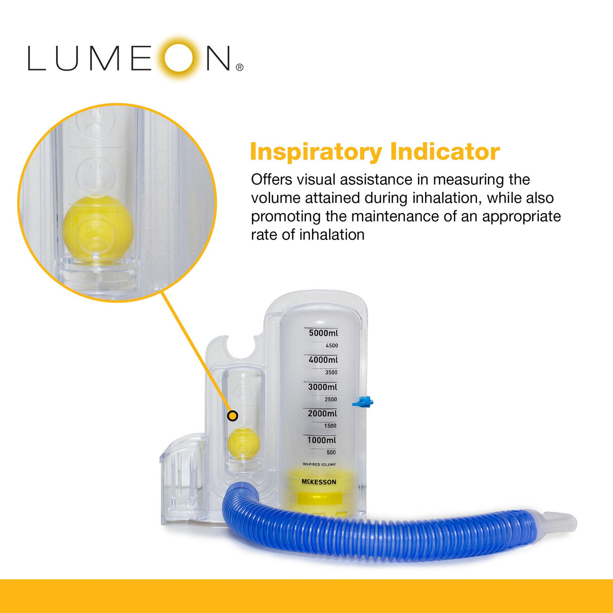 Volumetric Incentive Spirometer McKesson LUMEON™ Adult 5000 mL - BeHope