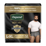 Absorbent Underwear Depend® Real Fit® Waistband Style Adult Large / X-Large Male Disposable Heavy Absorbency - BeHope