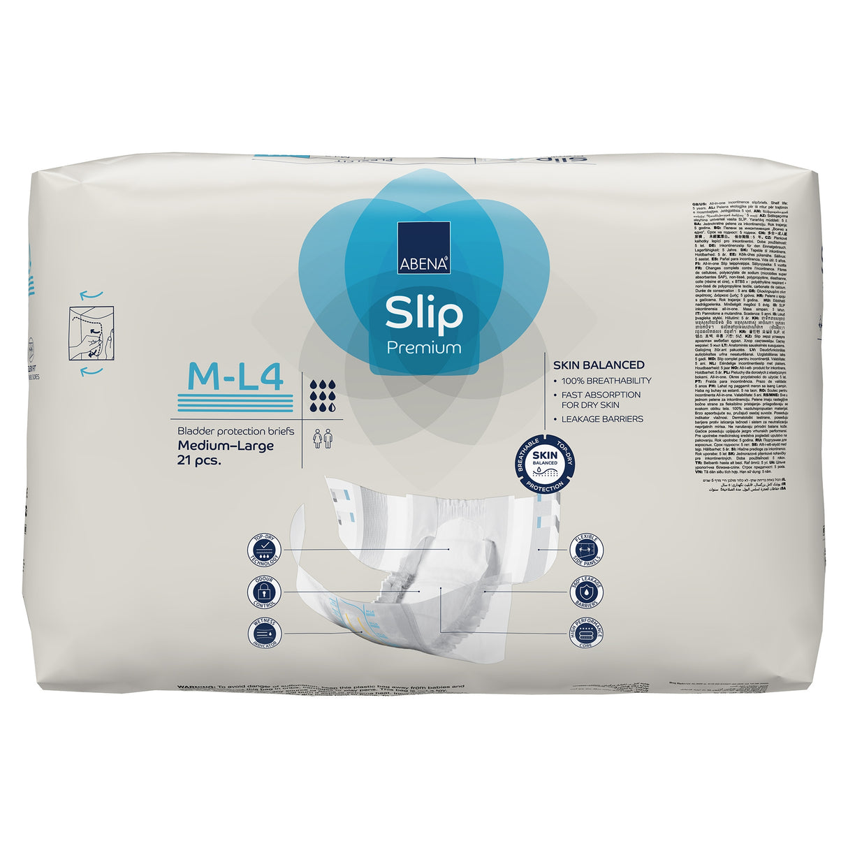Incontinence Brief Abena Slip Flexi Fit Adult Medium / Large Unisex Disposable Heavy Absorbency - BeHope