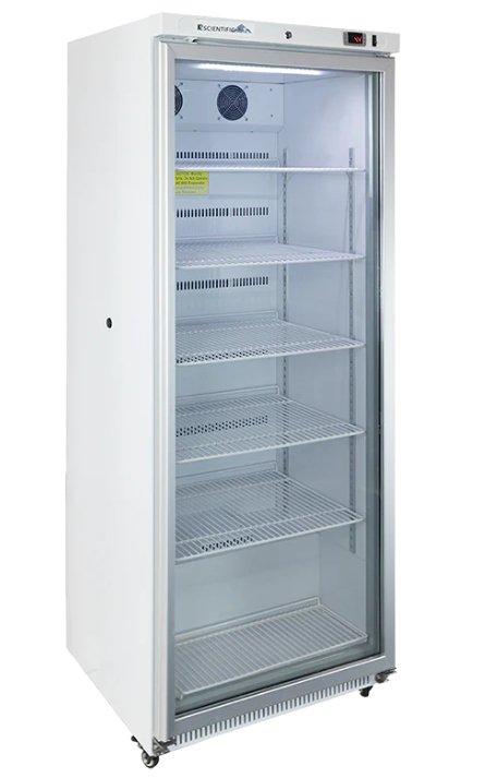 Upright Refrigerator K2 Scientific Laboratory Use 20 cu.ft. 1 Swing Glass Door Manual Defrost - BeHope