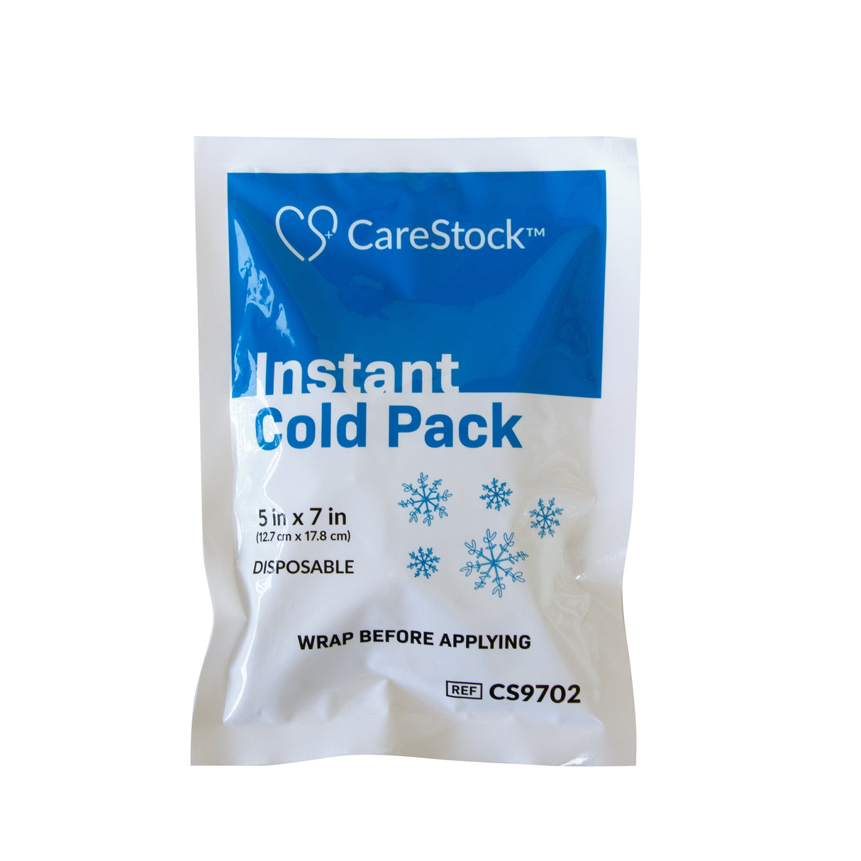 Instant Cold Pack CareStock General Purpose 5 X 7 Inch Calcium Ammonium Nitrate / Water Disposable - BeHope