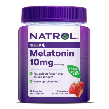 Natural Sleep Aid 10mg Melatonin Strawberry Gummies - BeHope