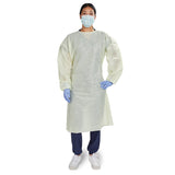 Protective Procedure Gown McKesson X-Large Yellow NonSterile AAMI Level 2 Disposable - BeHope