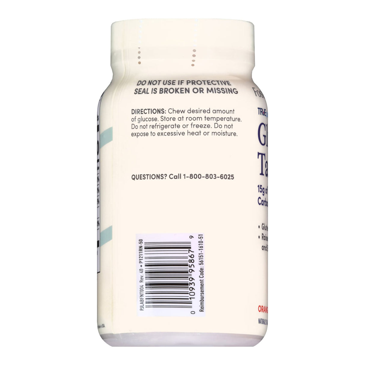 Glucose Supplement Foster & Thrive™ 50 per Bottle Chewable Tablet Orange Flavor - BeHope