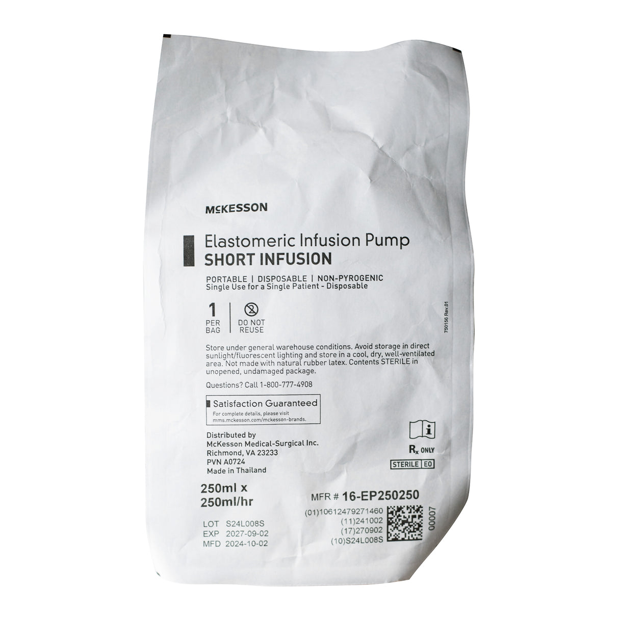 Elastomeric Pump Mckesson Individually Calibrated Translucent - BeHope