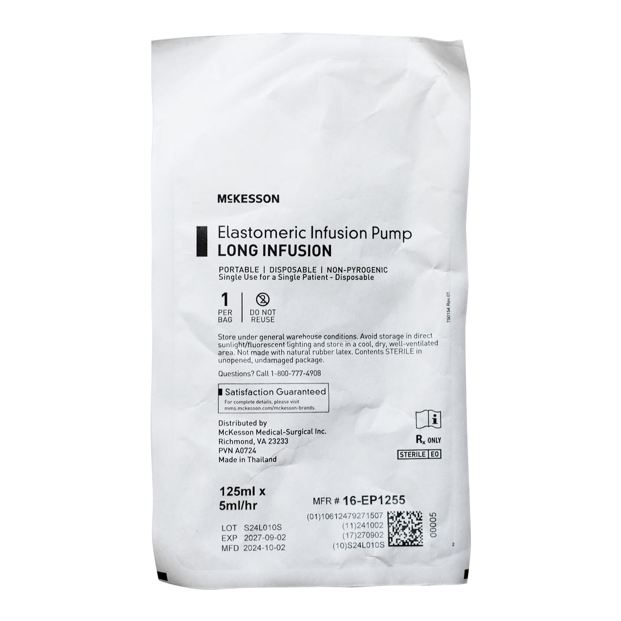 Elastomeric Pump Mckesson Individually Calibrated Translucent - BeHope