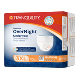 Absorbent Underwear Tranquility® Premium OverNight™ Pull On with Tear Away Seams Adult 3X-Large Unisex Disposable Heavy Absorbency - BeHope