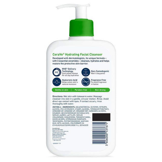 Facial Cleanser CeraVe® Hydrating Fragrance Free - BeHope