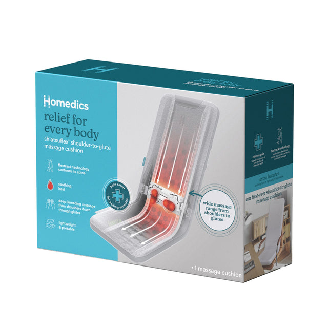 Homedics® Shiatsuflex® Full-Body Massage Cushion with Heat and FlexTrack - BeHope